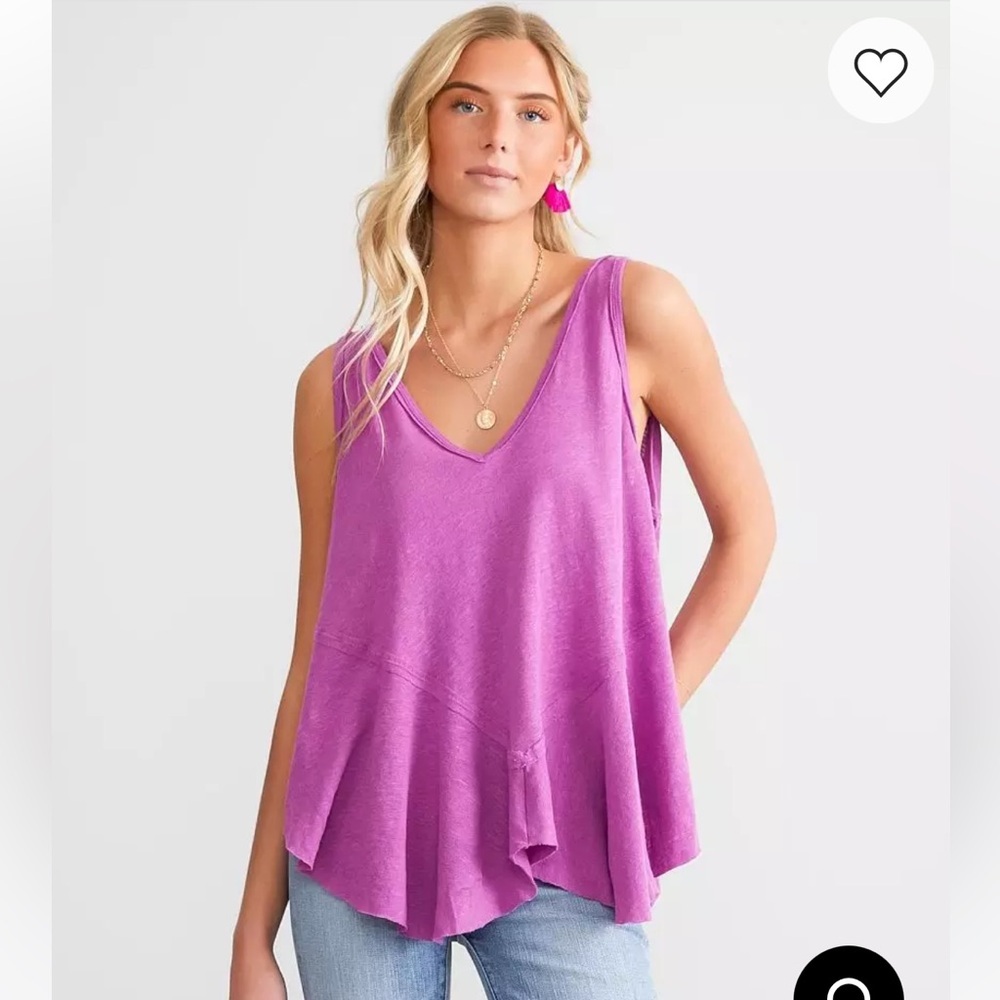 Free People We The Free Rosie Drop Waist Tank Top in Summer Bloom Small